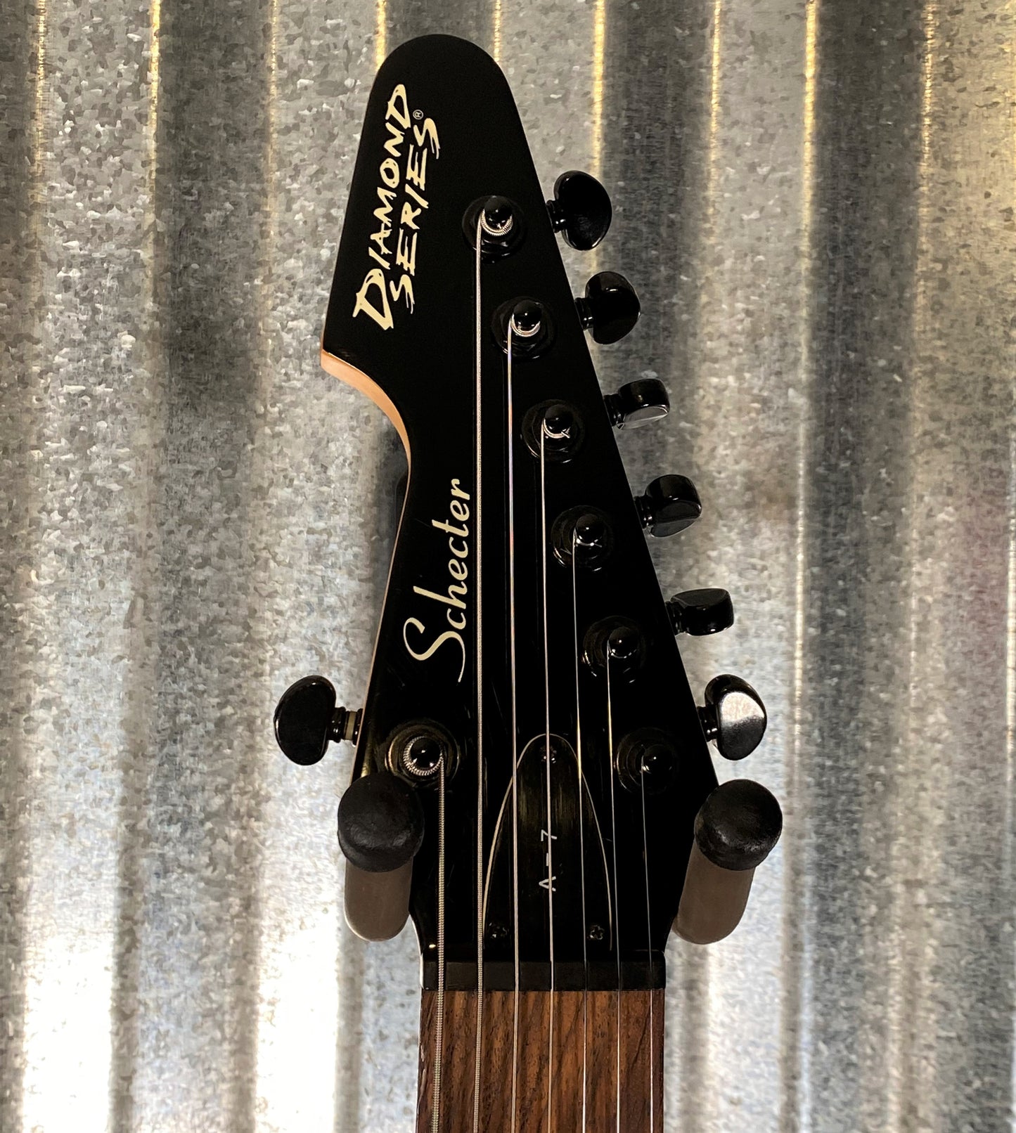 Schecter Diamond Series A-7 7 String Guitar Black #5116 Used