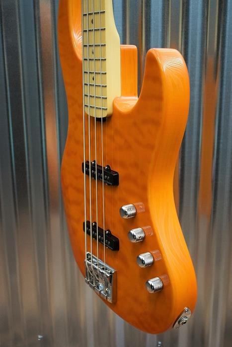 ESP Japan E-II J-4 Quilt Maple Amber 4 String Jazz Bass Seymour Duncan &  Case