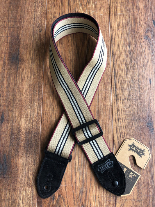 Levy's MC8VIN-003 2" Adjustable Cotton Guitar & Bass Strap Tan