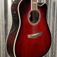 D'Angelico Premier Bowery Dreadnought CE Trans Black Cherry Acoustic Electric Guitar #2025