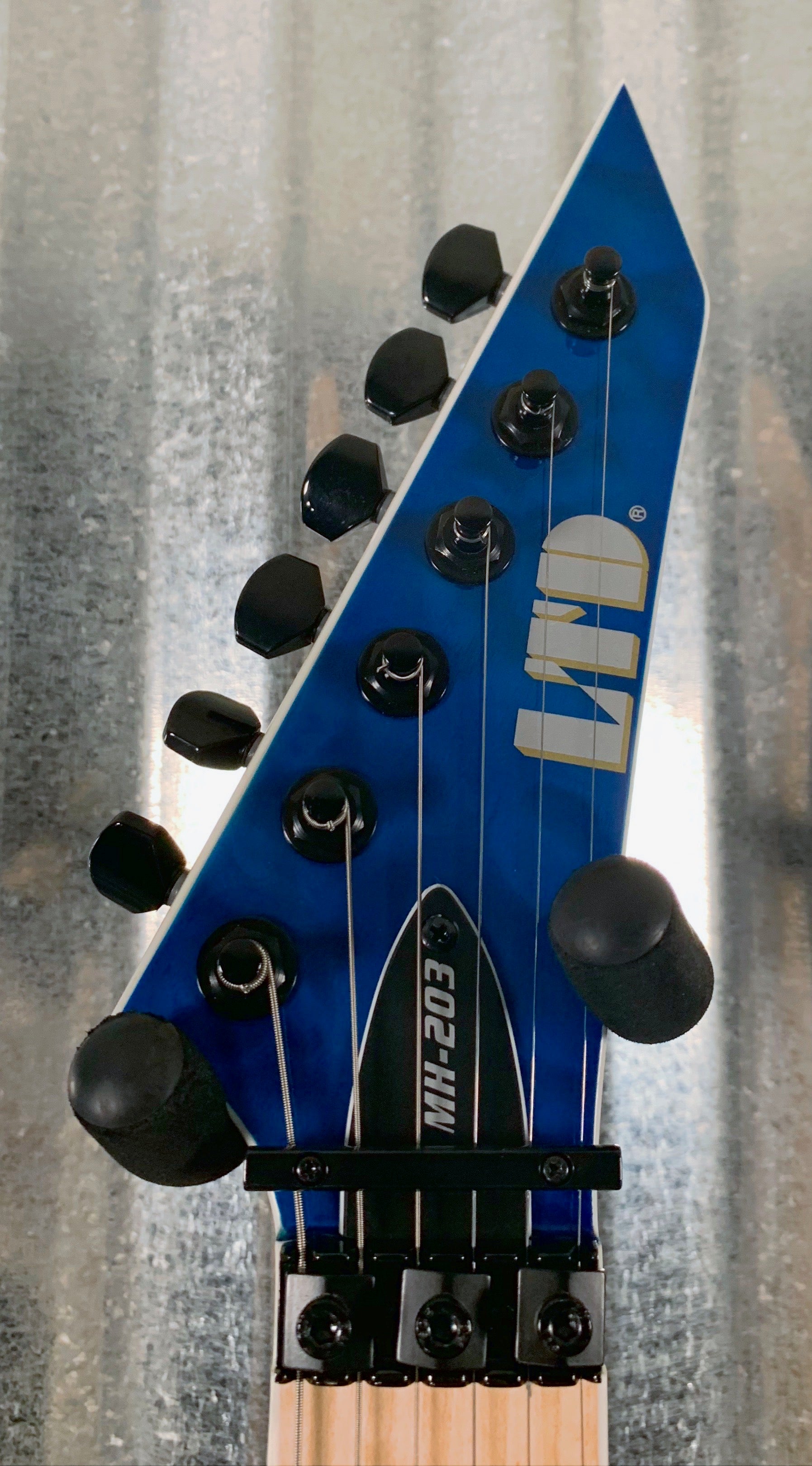 ESP LTD MH-203 Quilt See Thru Blue Seymour Duncan Guitar
