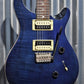 PRS Paul Reed Smith SE Custom 24 Flame Whale Blue Tremolo Guitar & Gig Bag #9063