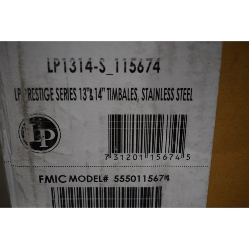 LP Latin Percussion Prestige 13" & 14" Stainless Steel Timbales & Stand LP1314-S