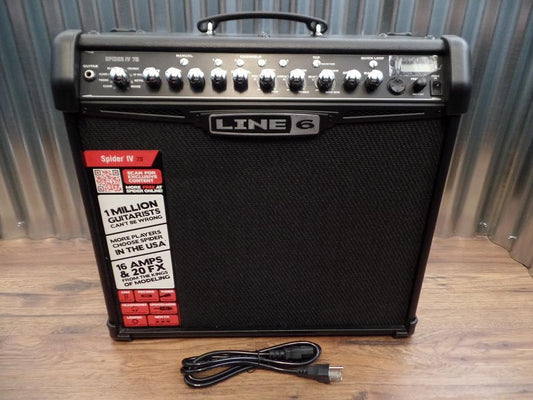 Line 6 Spider IV 75 1x12 75 Watt Combo Amplifier for Electric Guitar #1001 *