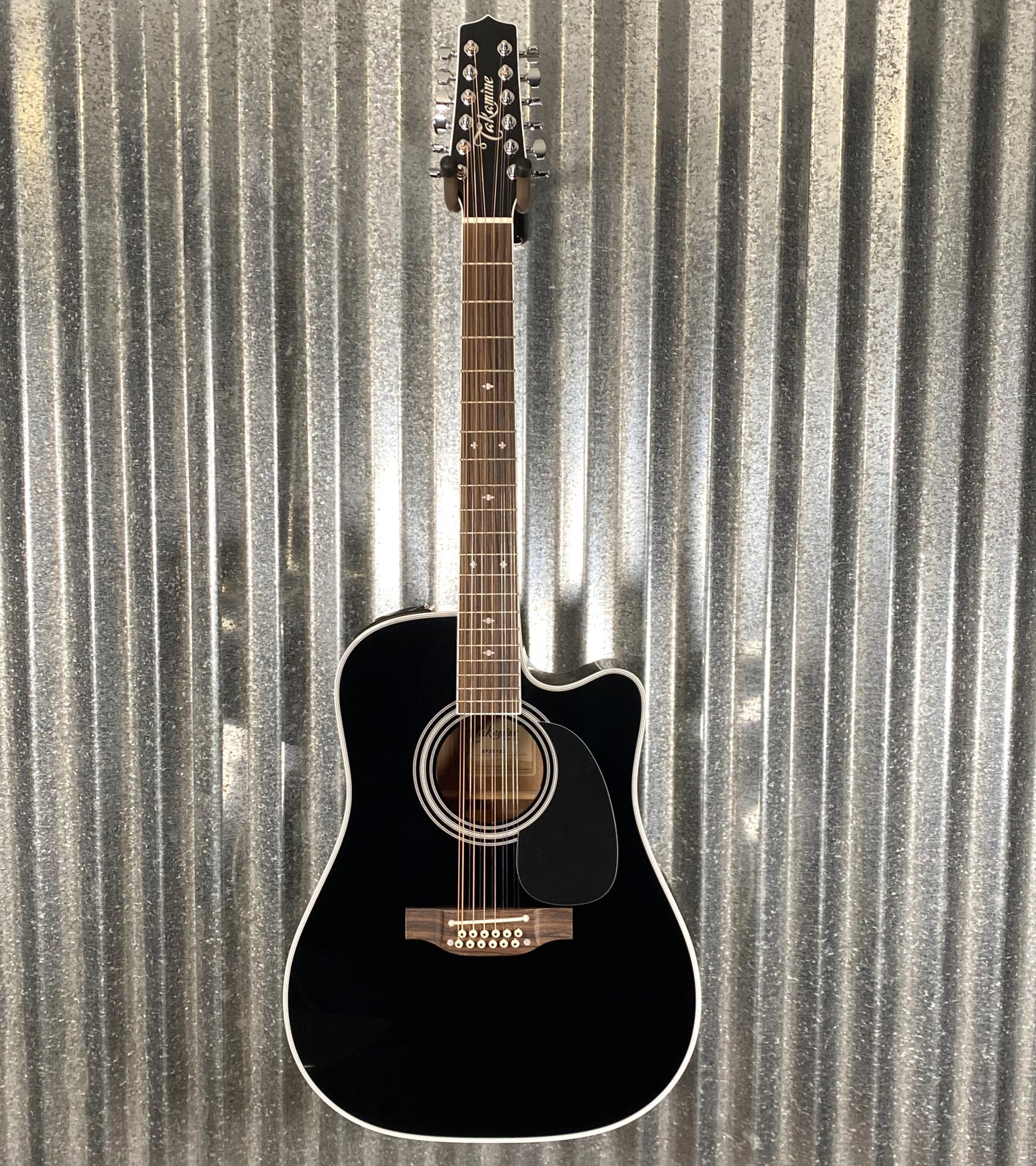 Takamine EF381SC12 Cutaway 12 String Acoustic Electric Guitar Black & Case Japan #0703