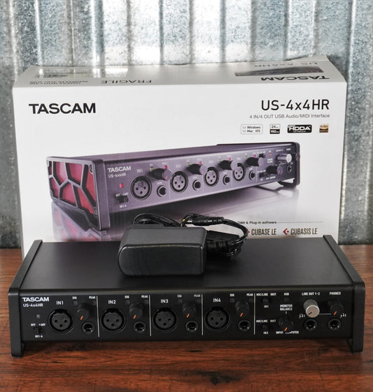 Tascam US-4X4HR 4x4 USB Audio & Midi Recording Interface Used