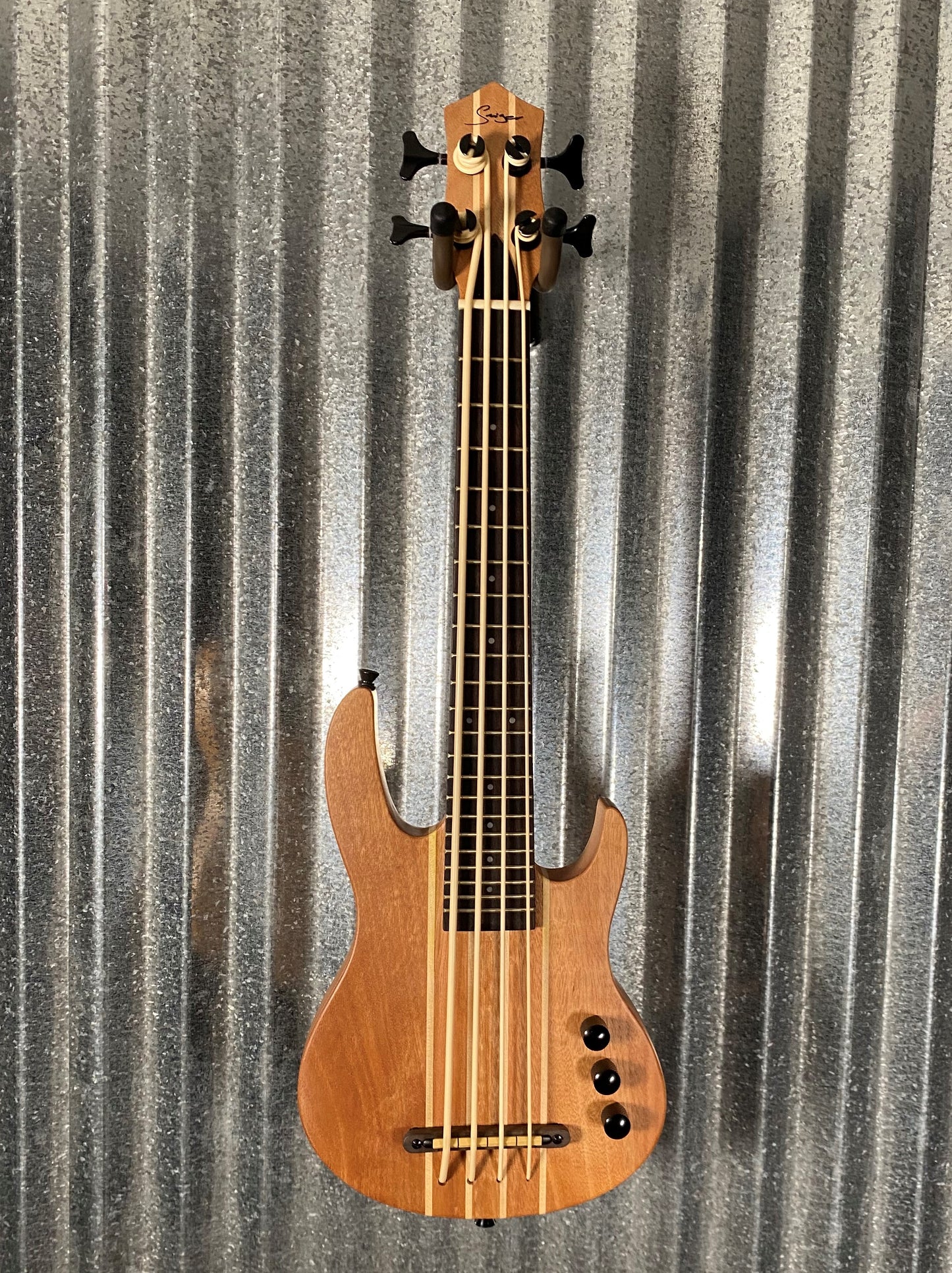 Smiger EUB-01M-NL Neck Through Electric Ukulele Bass Natural #0002