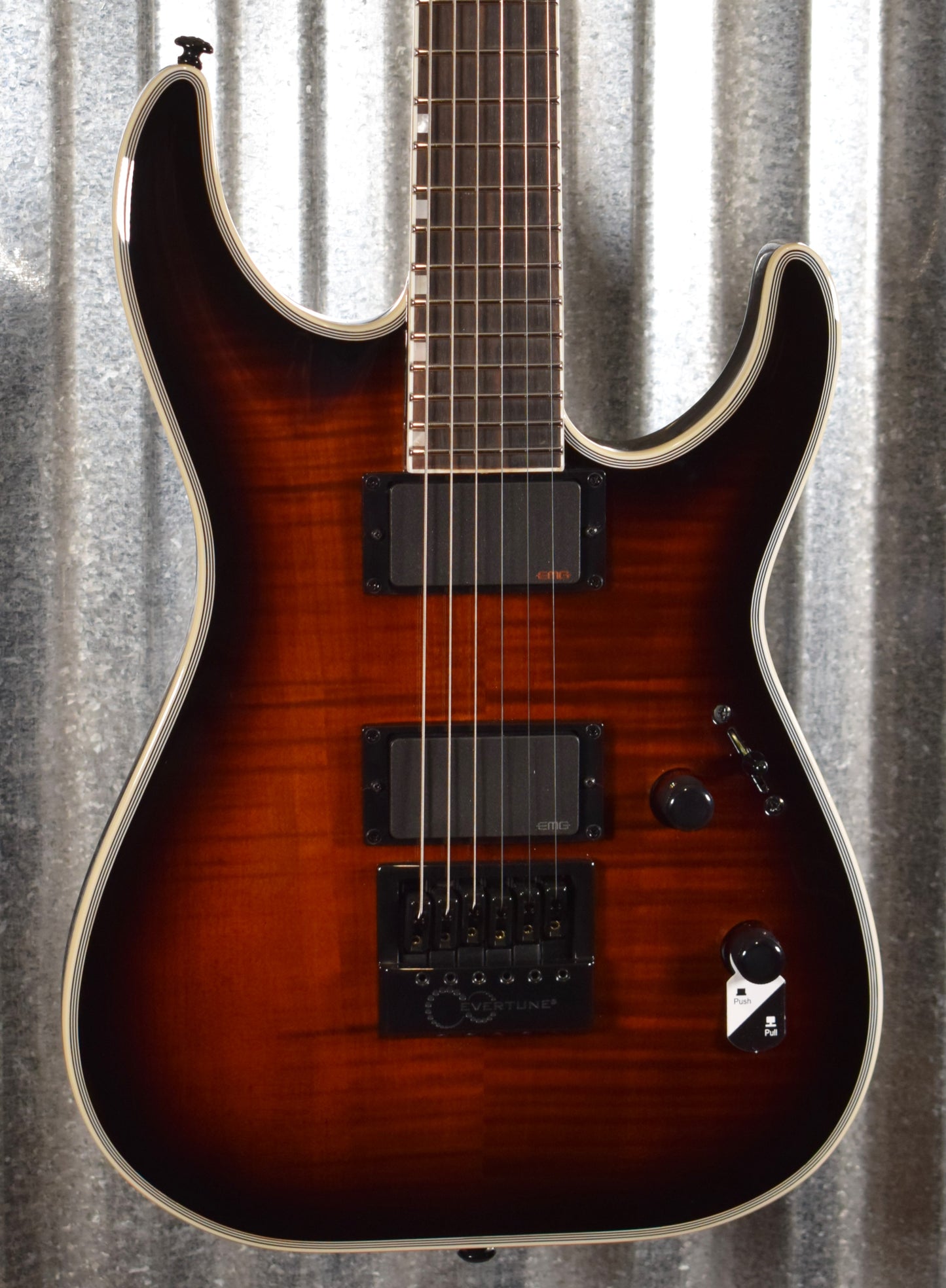 ESP LTD MH-1000 Evertune Dark Brown Sunburst Guitar LMH1000ETFMDBSB #1597