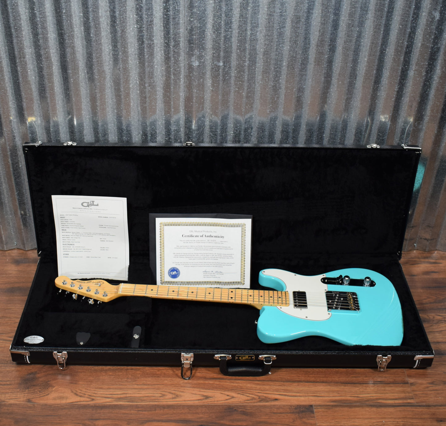 G&L USA ASAT Classic Bluesboy Turquoise Maple Satin Neck Guitar & Case #5318