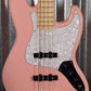 G&L USA Fullerton JB Shell Pink Jazz Bass & Case #9138