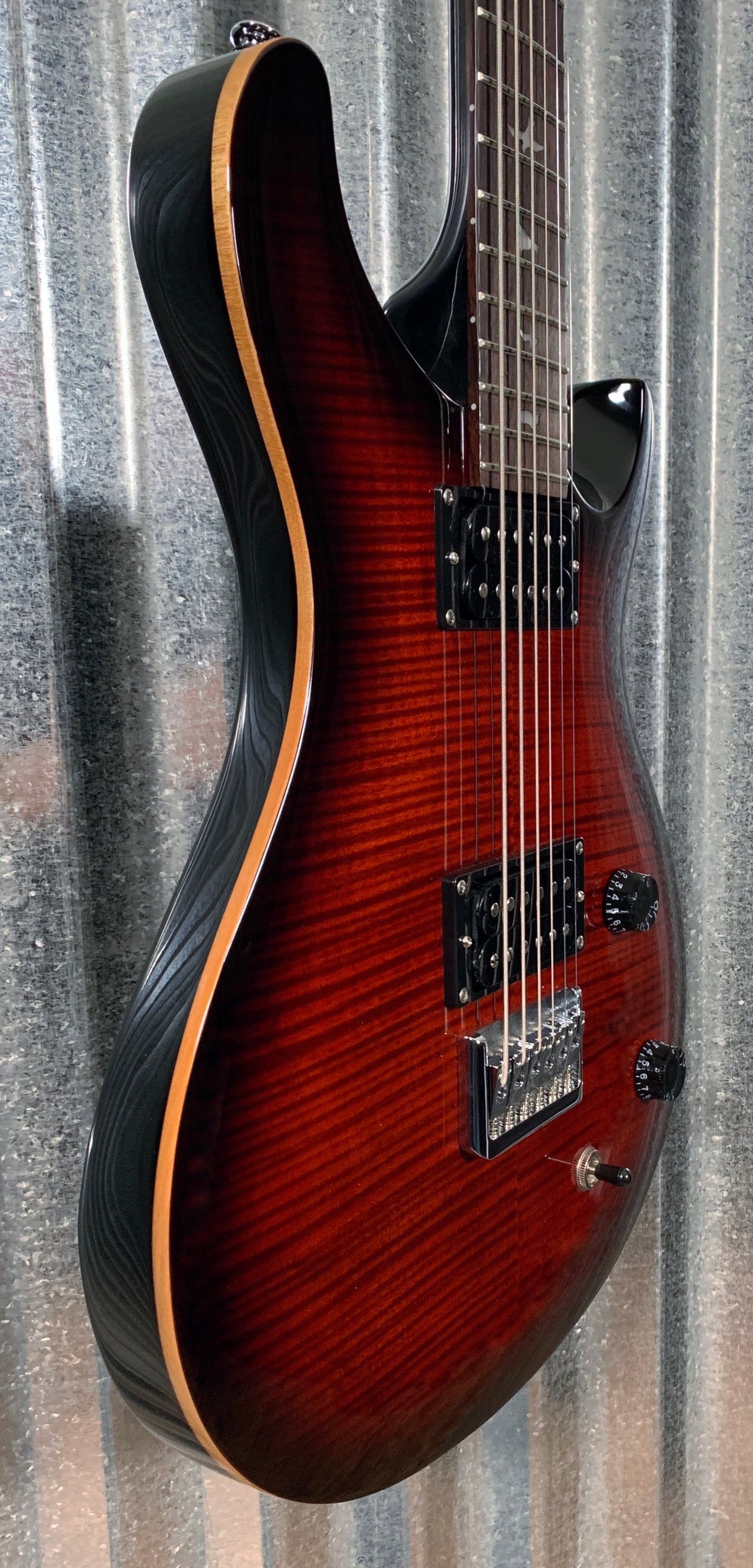 PRS Paul Reed Smith SE 277 Fire Red Burst Baritone Guitar & Bag #4916