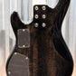G&L Tribute M-2000 GTS 4 String Carved Flame Top Trans Black Bass #8459