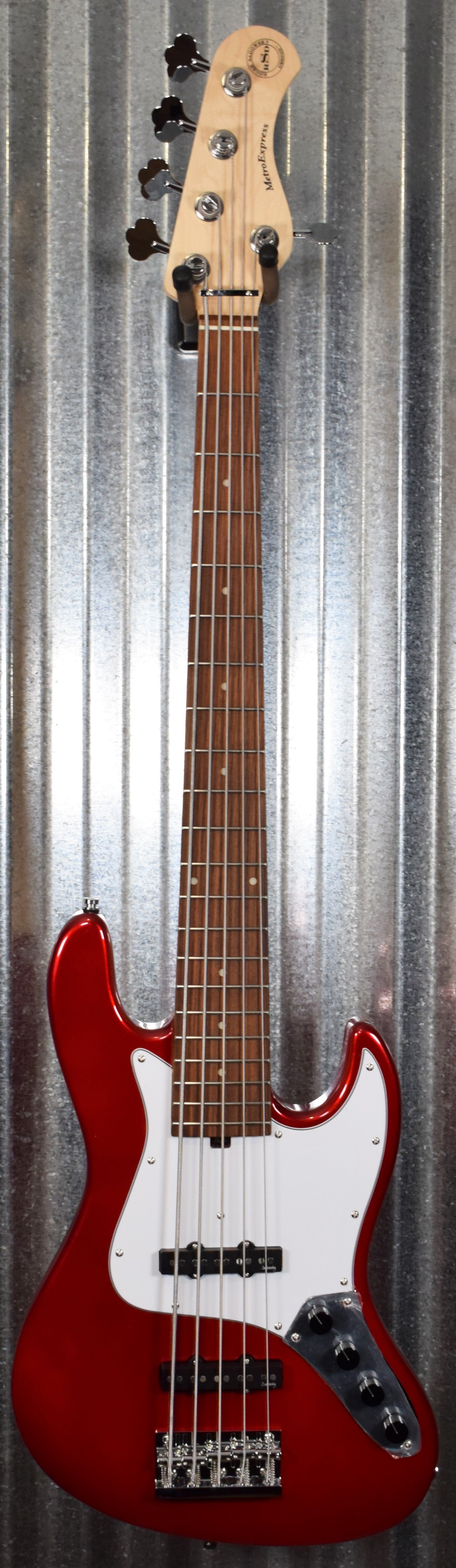 Sadowsky Design RSD Metro Express JJ 5 String Jazz Bass Candy Apple Red & Bag #8320 Blem