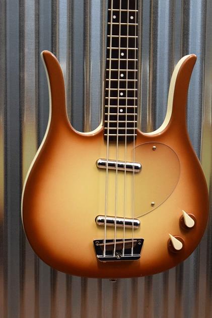 Danelectro Longhorn Copper Burst Electric Bass Guitar Demo #2390