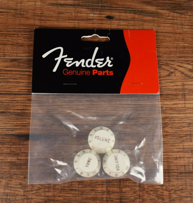 Fender Genuine Stratocaster Guitar Knob Set Parchment 005-6254-049