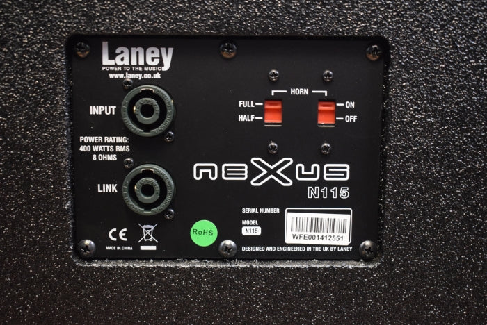 Laney N115 400 watts 1x15" Bass Guitar Amplifier Cabinet