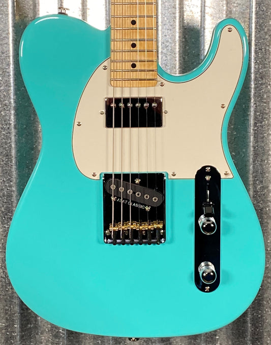 G&L USA  ASAT Classic Bluesboy Turquoise Maple Satin Neck Guitar & Case #2083