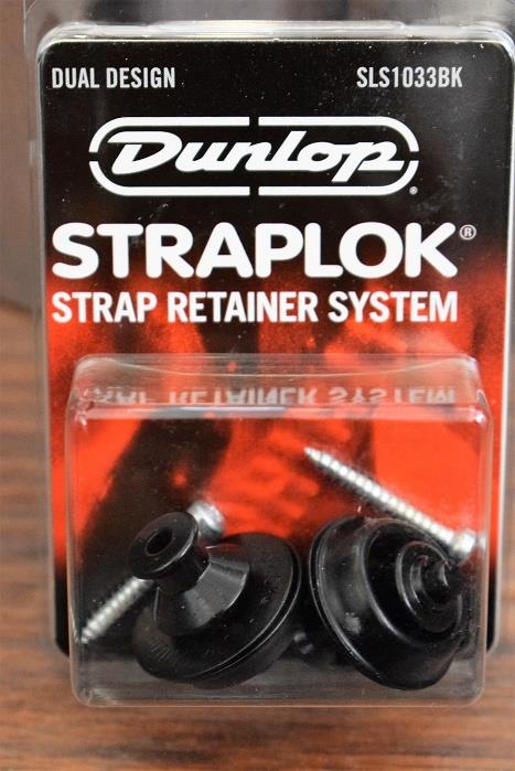 Dunlop Straplok SLS1033BK Dual Design Strap Lock Black Straplock Retainer