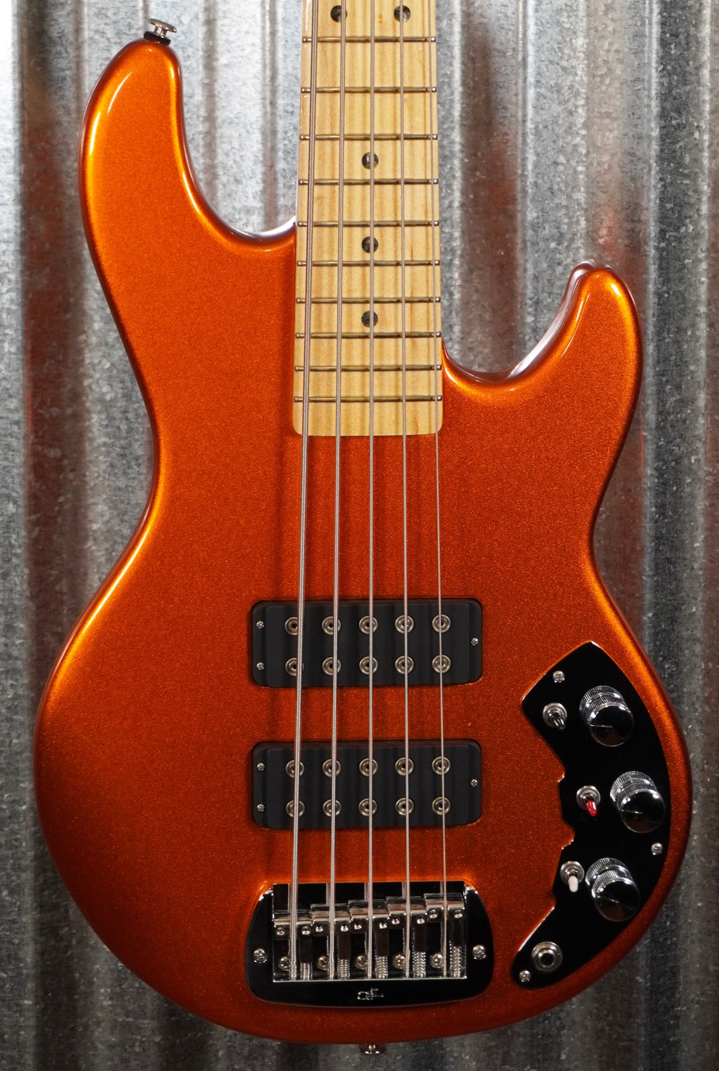 G&L USA CLF L-2500 S750 Tangerine 5 String Bass & Case #4307
