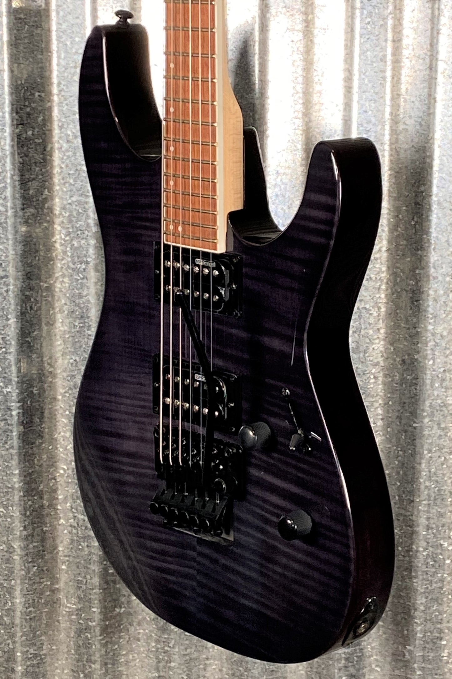 ESP LTD M-200 Flame See Thru Black Guitar LM200FMSTBLK #0199 Used