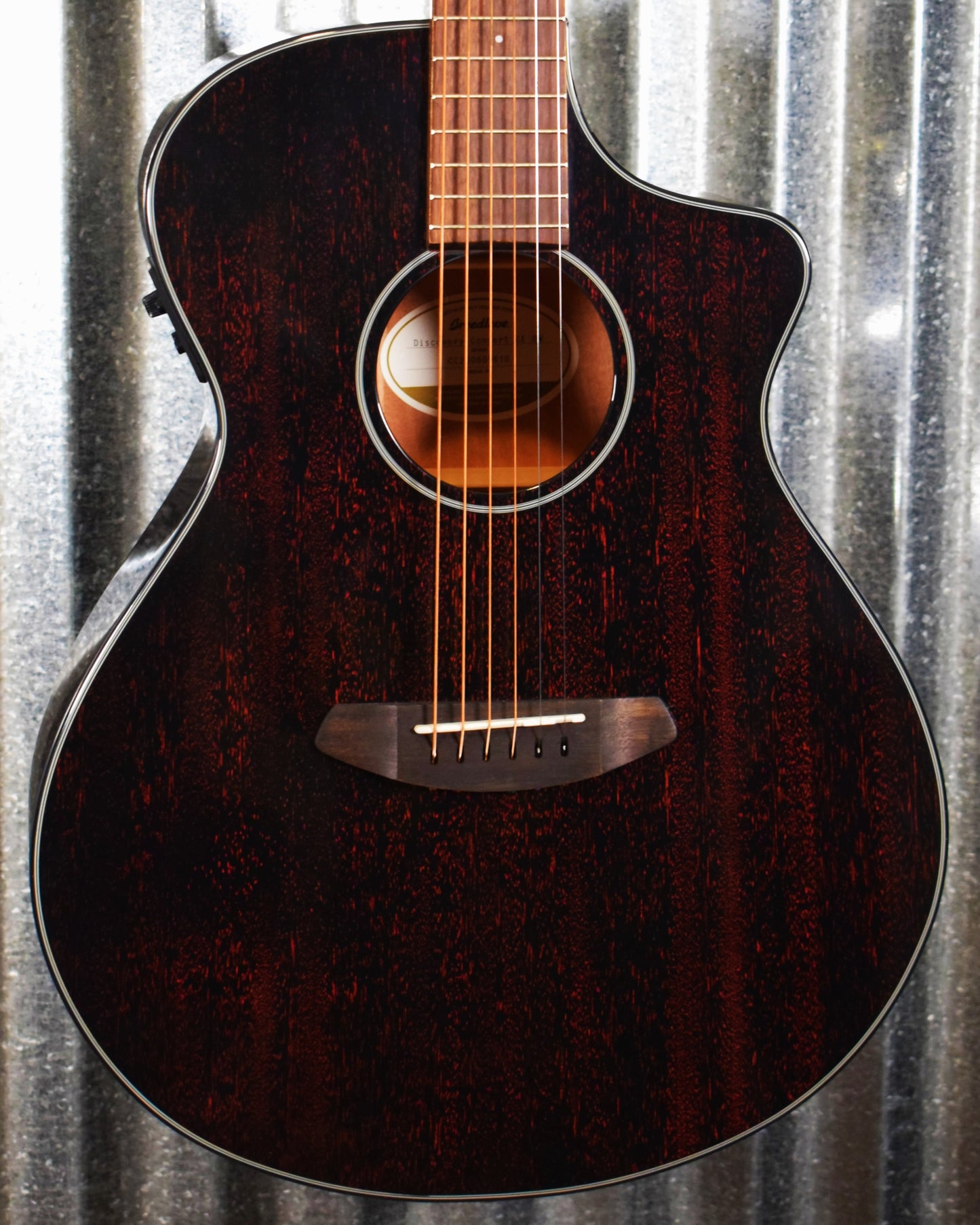 Breedlove Discovery Concert CE Black Widow Mahogany Acoustic Electric Guitar Blem #9610