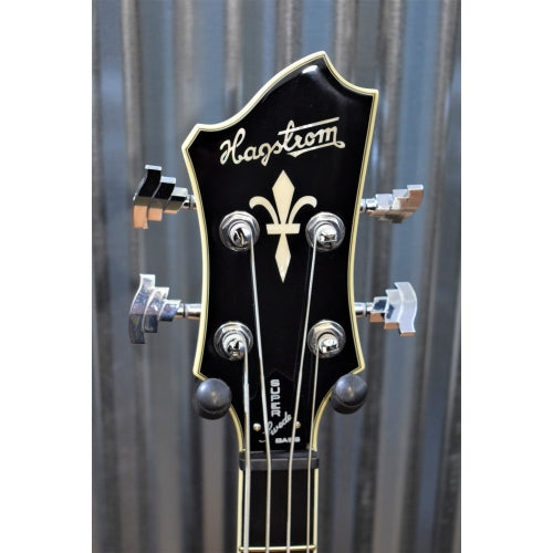 Hagstrom SUSWEB-BLK Super Swede Bass Gloss Back Bass Guitar & Case Demo #0230