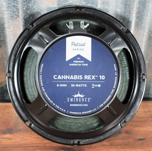 Eminence Patriot Series Cannabis Rex 10" 50 Watt 8 Ohm Guitar Amplifier Speaker Used
