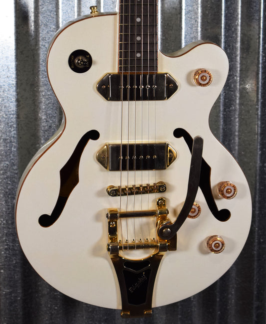 Epiphone Wildkat Semi Hollow Bigsby Pearl White Guitar #2765 Used