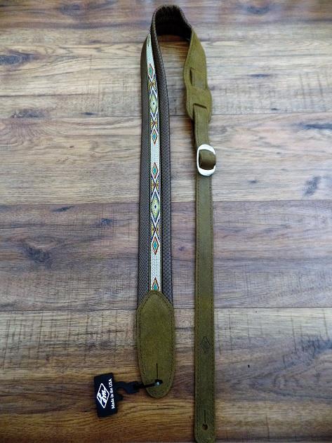 LM Products LS-21 Snake Embossed Cowhide Leather Guitar Strap