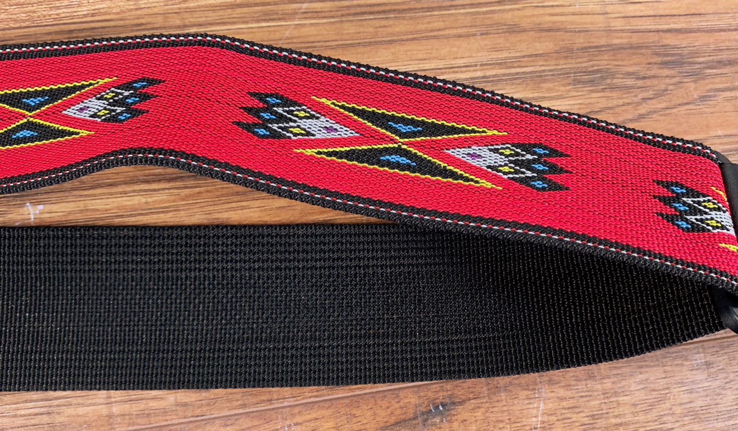 Levy's MSSN80-Red 2" Polypropylene Jacquard Weave Guitar Strap