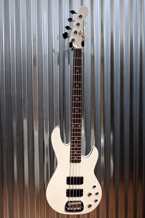 G&L Tribute M-2000 GTB 4 String Carved Top Gloss White Bass & Case M2000 #6249