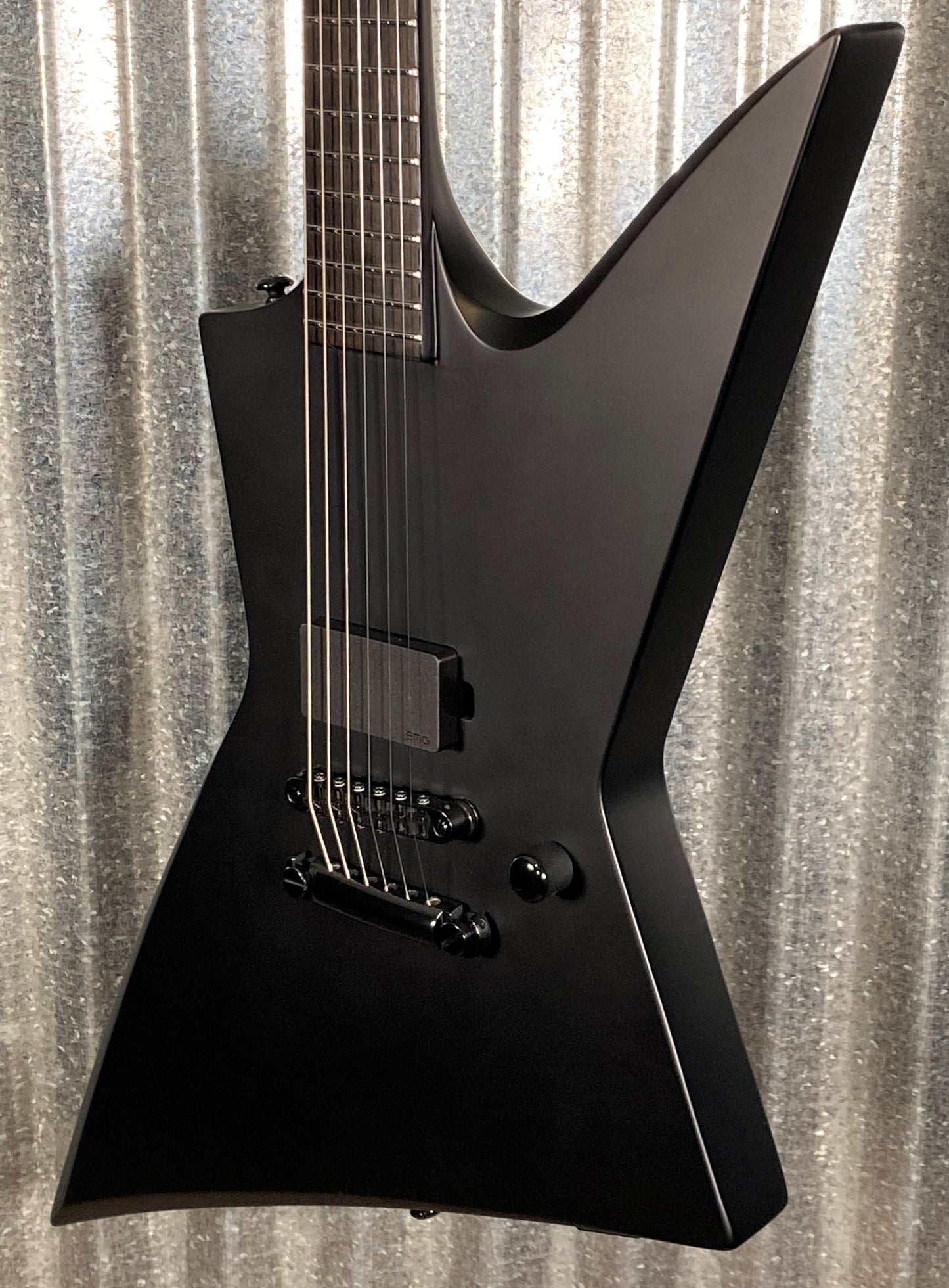 ESP LTD EX Black Metal EMG Black Satin Guitar LEXBKMBLKS #0948 Used