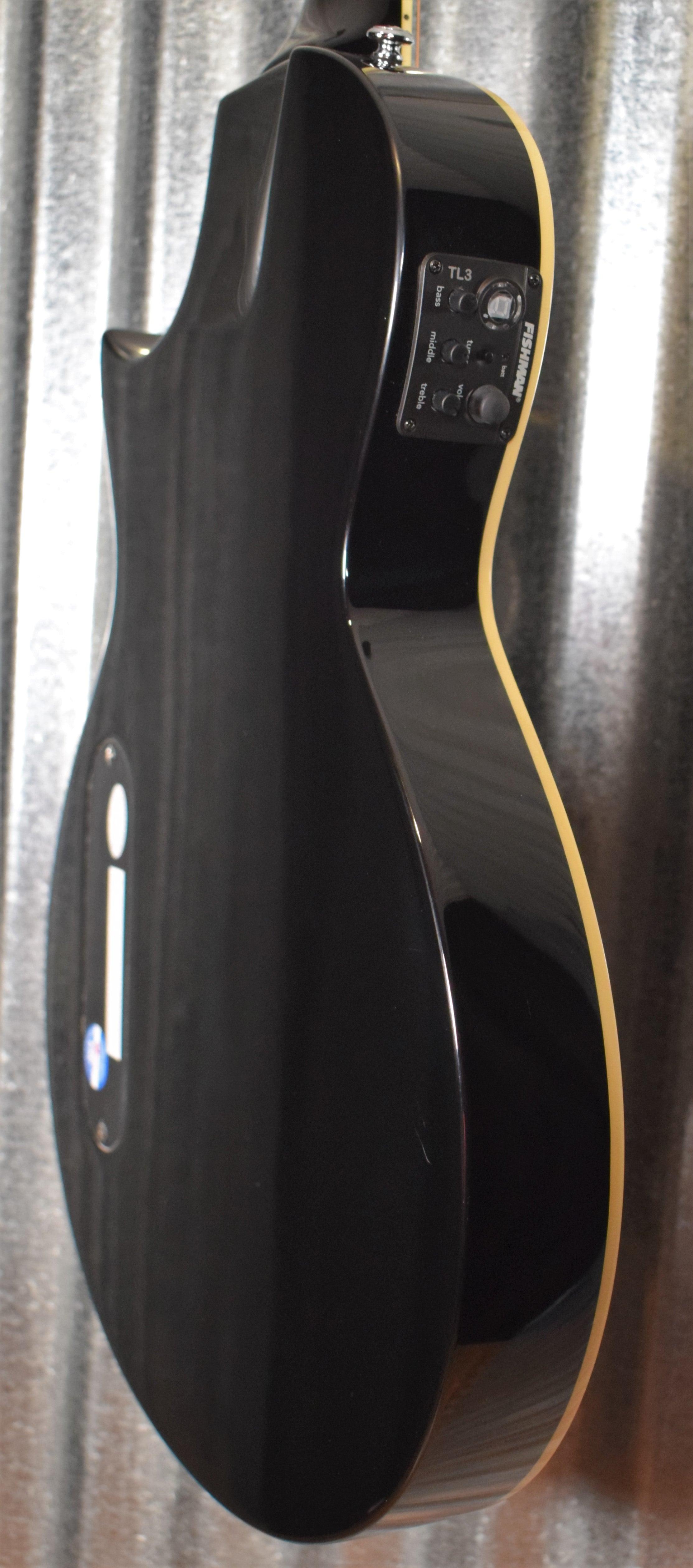 ESP LTD TL-6 Thinline Acoustic Electric Guitar Black LTL6BLK