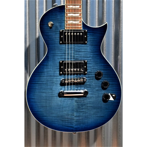 ESP LTD EC-256FM Cobalt Blue Flame Top Guitar LEC256CB & Case #0948