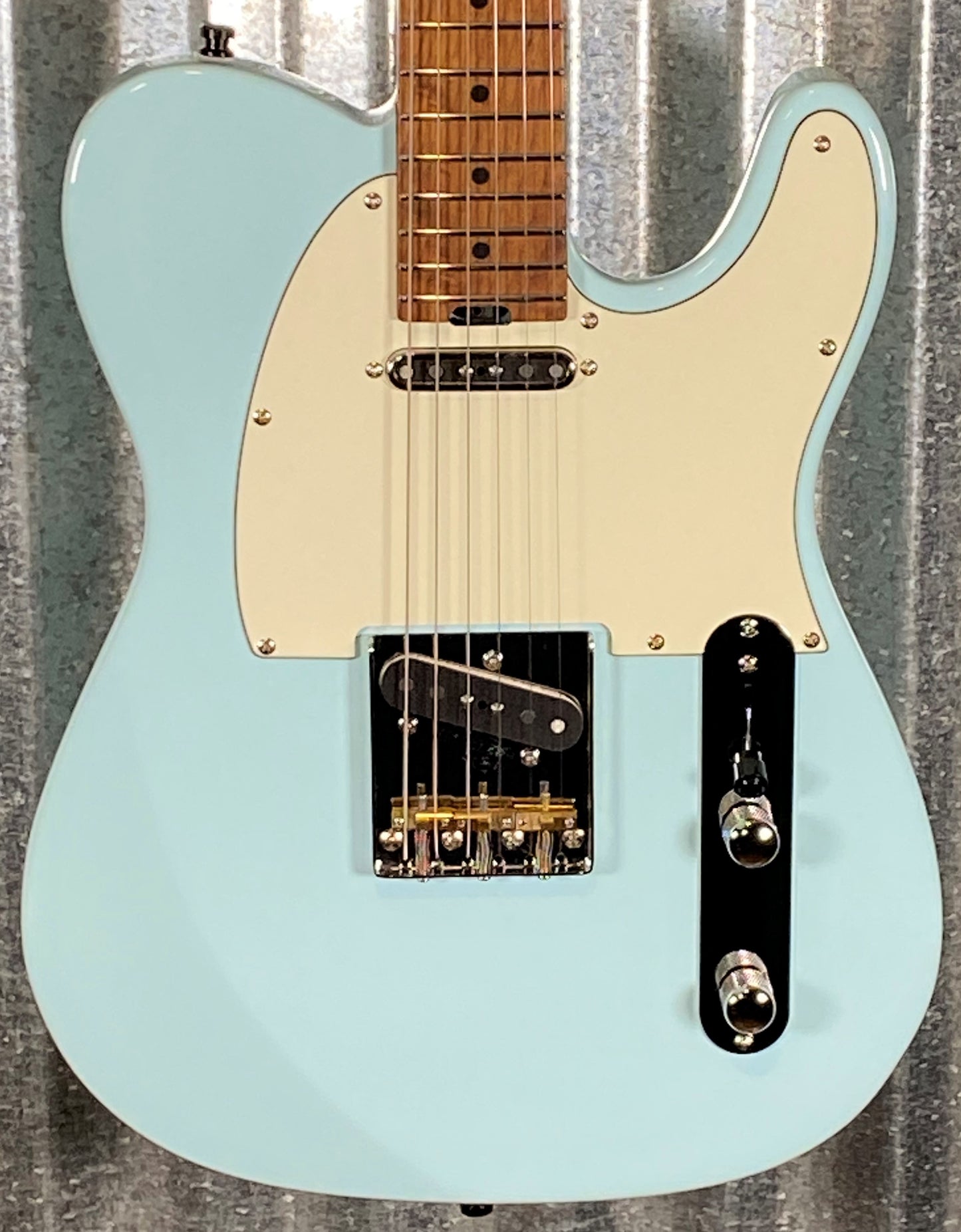 Musi Virgo Fusion Telecaster Baby Blue Guitar #5105 Used