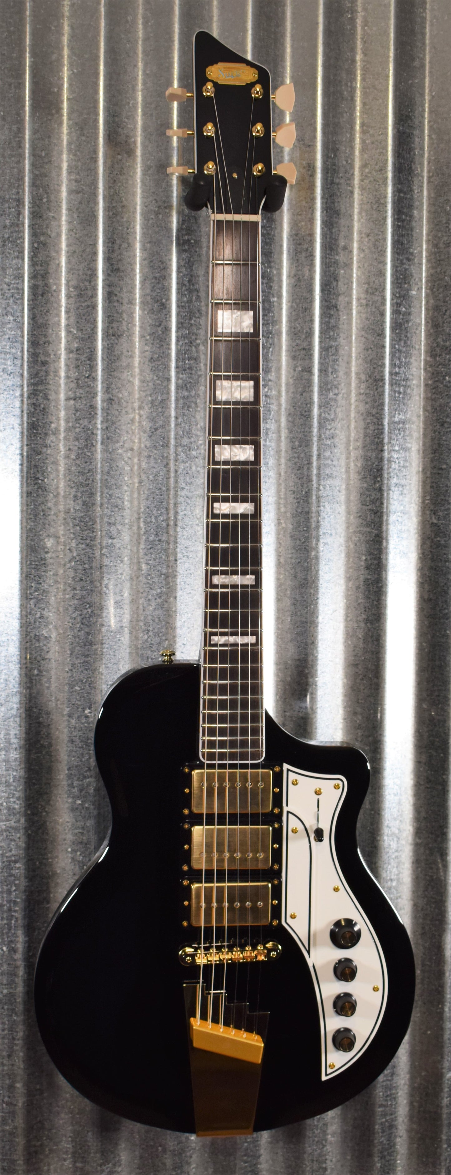 Supro 1275JB Tri Tone Jet Black Guitar & Bag Demo #0860