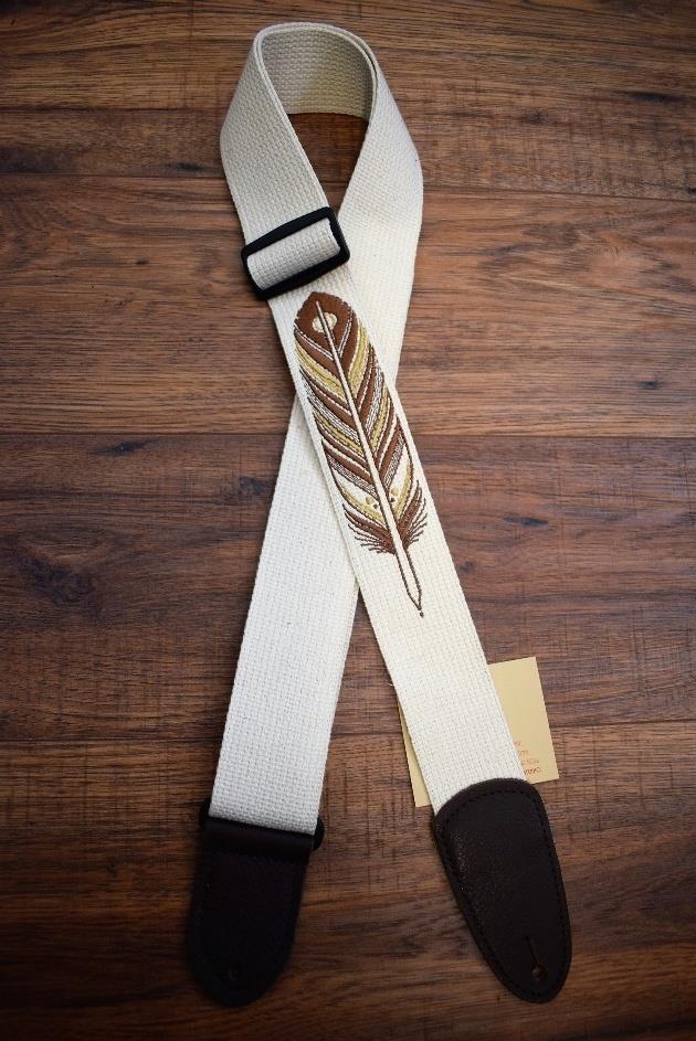 Henry Heller HDH-09 David Hale Series Natural Deluxe Cotton Feather Guitar Strap