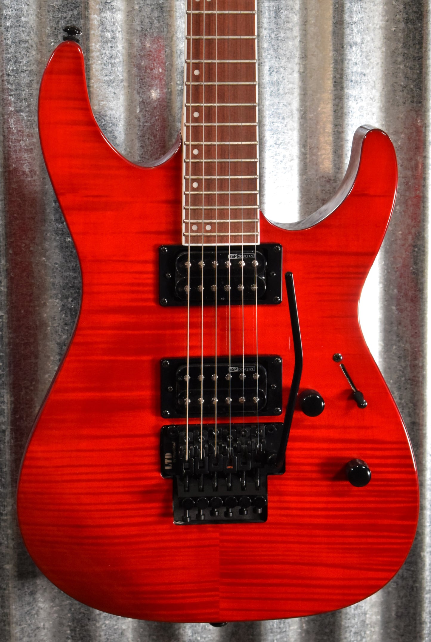 ESP LTD M-200FM See Thru Red Flame Top Guitar LM200FMSTR #0242