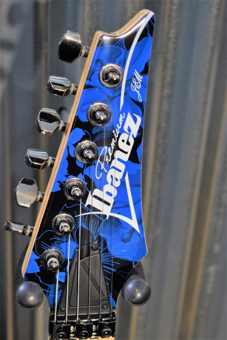 Ibanez JEM77P Steve Vai Signature Jem Premium Blue Floral Pattern Guitar & Case #2821 Used