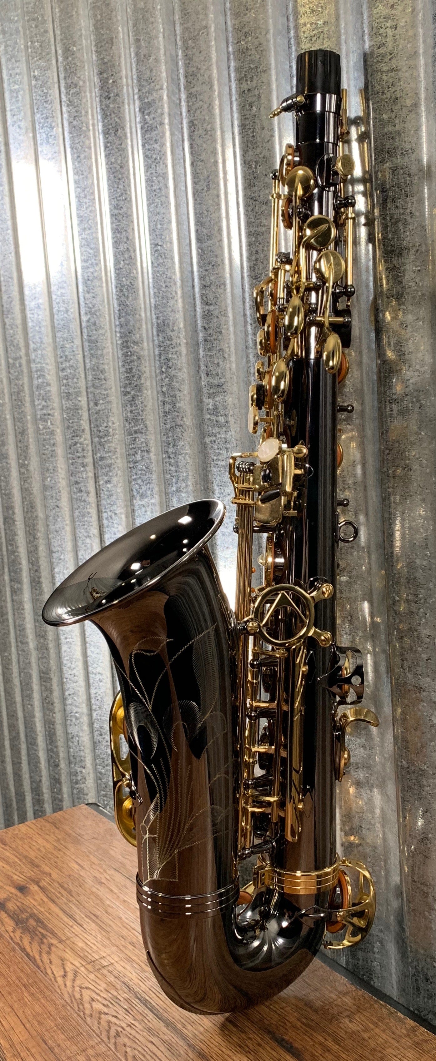 Antigua Winds AS3100BQ Eb Alto Saxophone Black Nickel with Lacquered Keys &  Case #0017