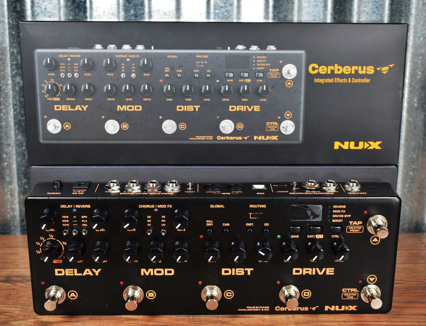 cerberus pedal NUX Cerberus Programmable Multi-Effect Delay Modulation Distortion Ove – Specialty Traders
