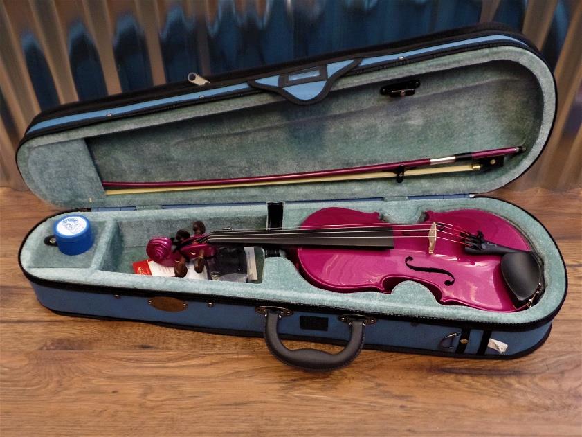 Stentor Harlequin Series 1/2 Violin Pink with Bow & Case #1020 *