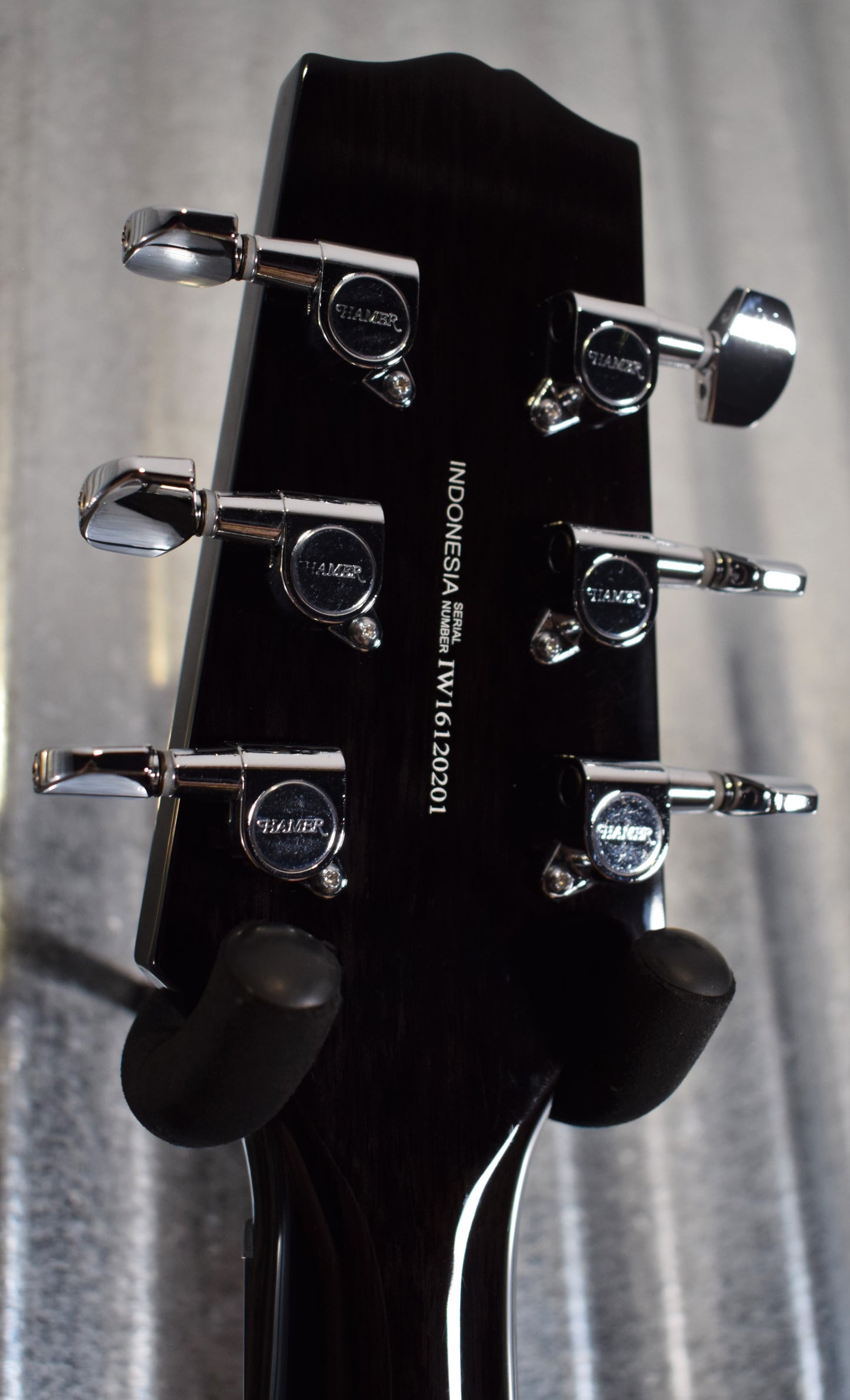 Hamer Archtop Flame Trans Black Double Cut Electric Guitar SATF-TBK #0201