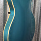 D'Angelico Premier DC Double Cut Semi Hollow Stop Bar Ocean Turquoise Guitar & Bag #0159