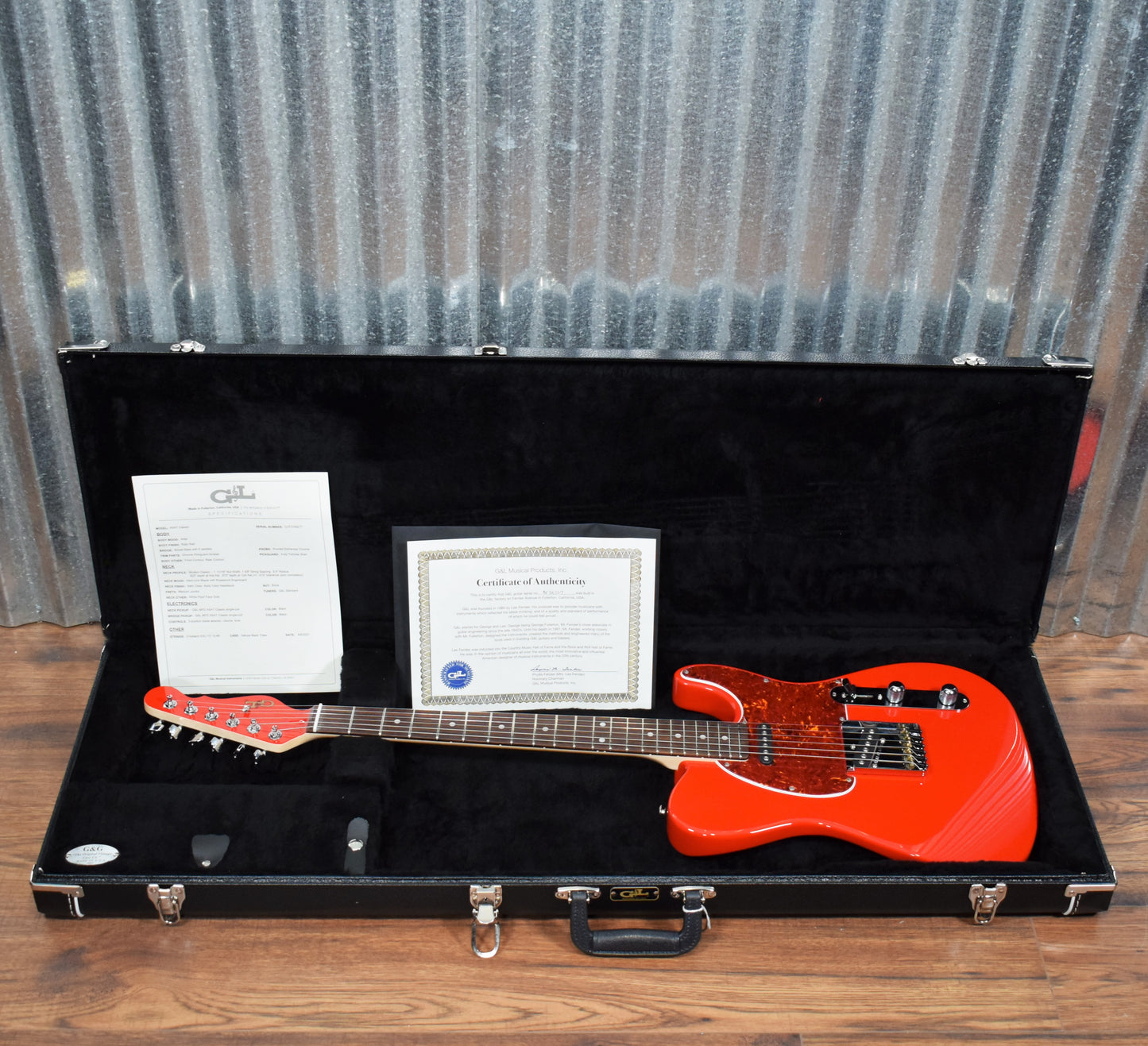 G&L USA  ASAT Classic Rally Red Rosewood Satin Neck Guitar & Case #5217