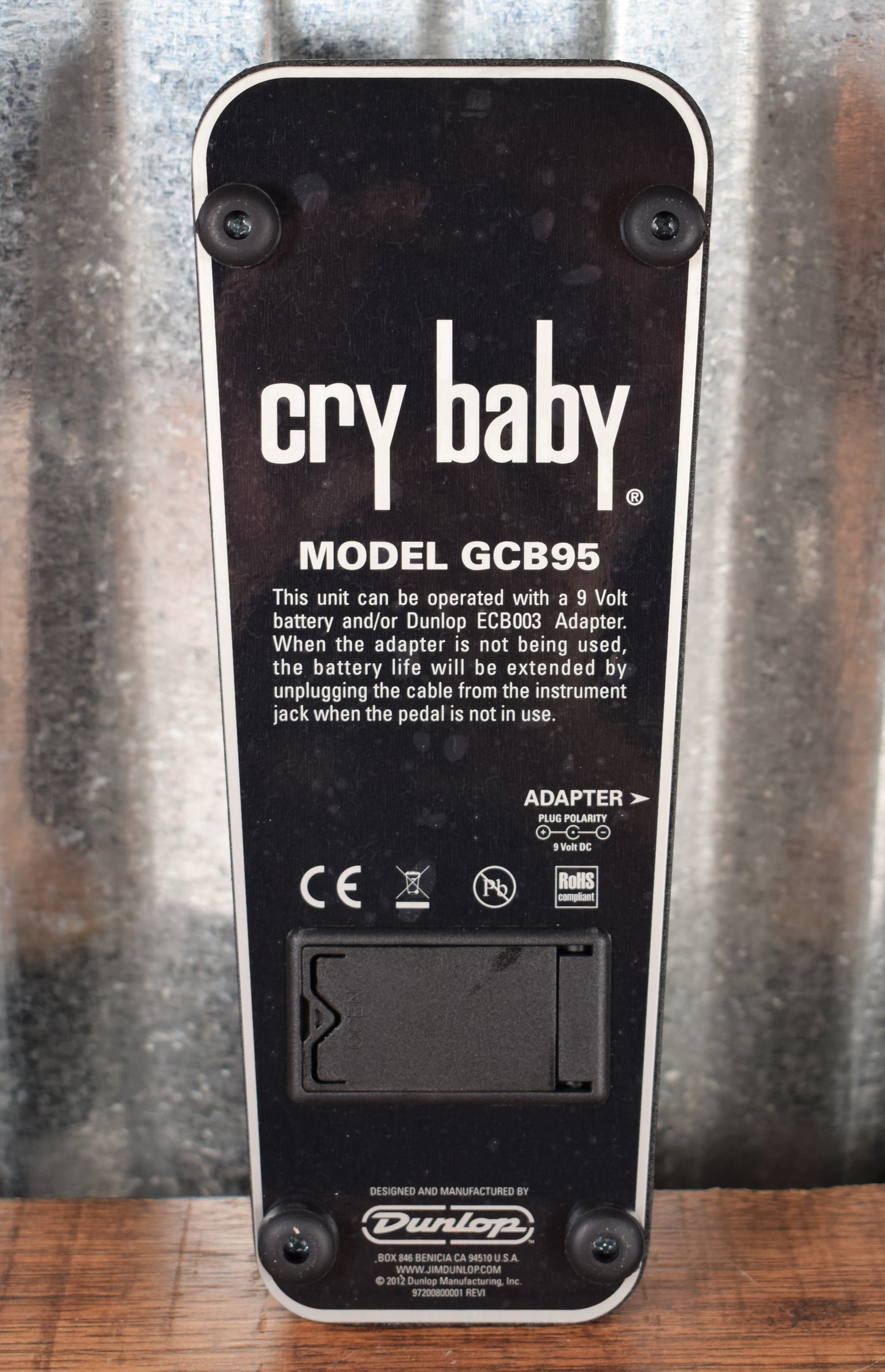 Dunlop Cry Baby Original GCB95 Crybaby Wah Guitar Effect Pedal B Stock