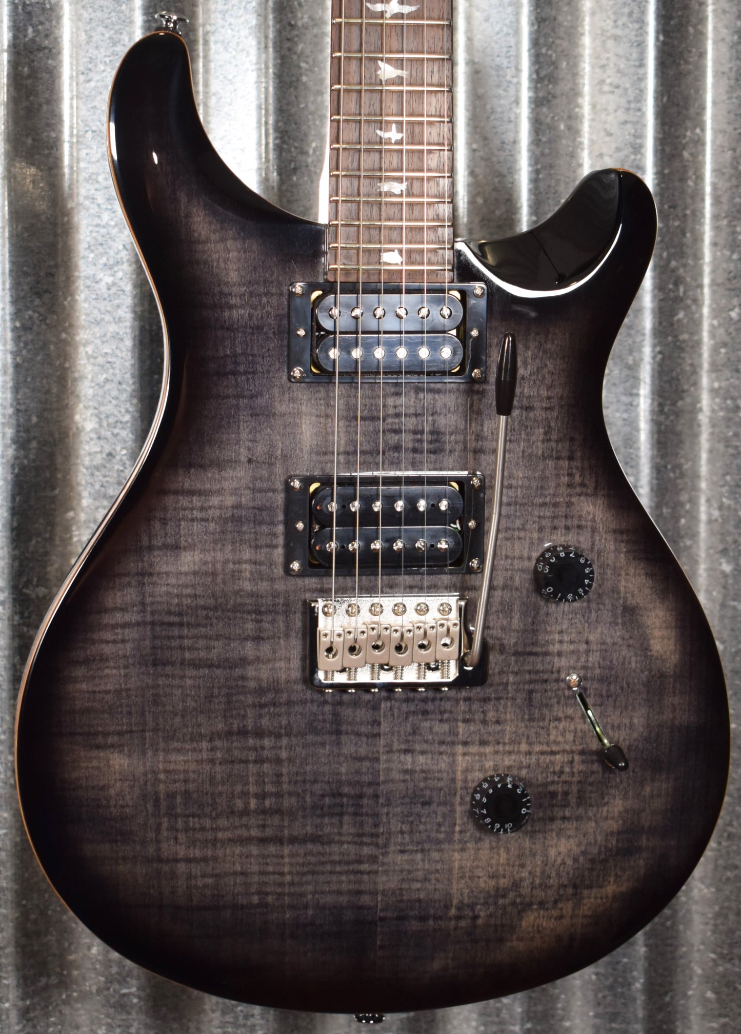 PRS Paul Reed Smith SE Custom 24 Charcoal Burst Guitar & Bag Blem #9591
