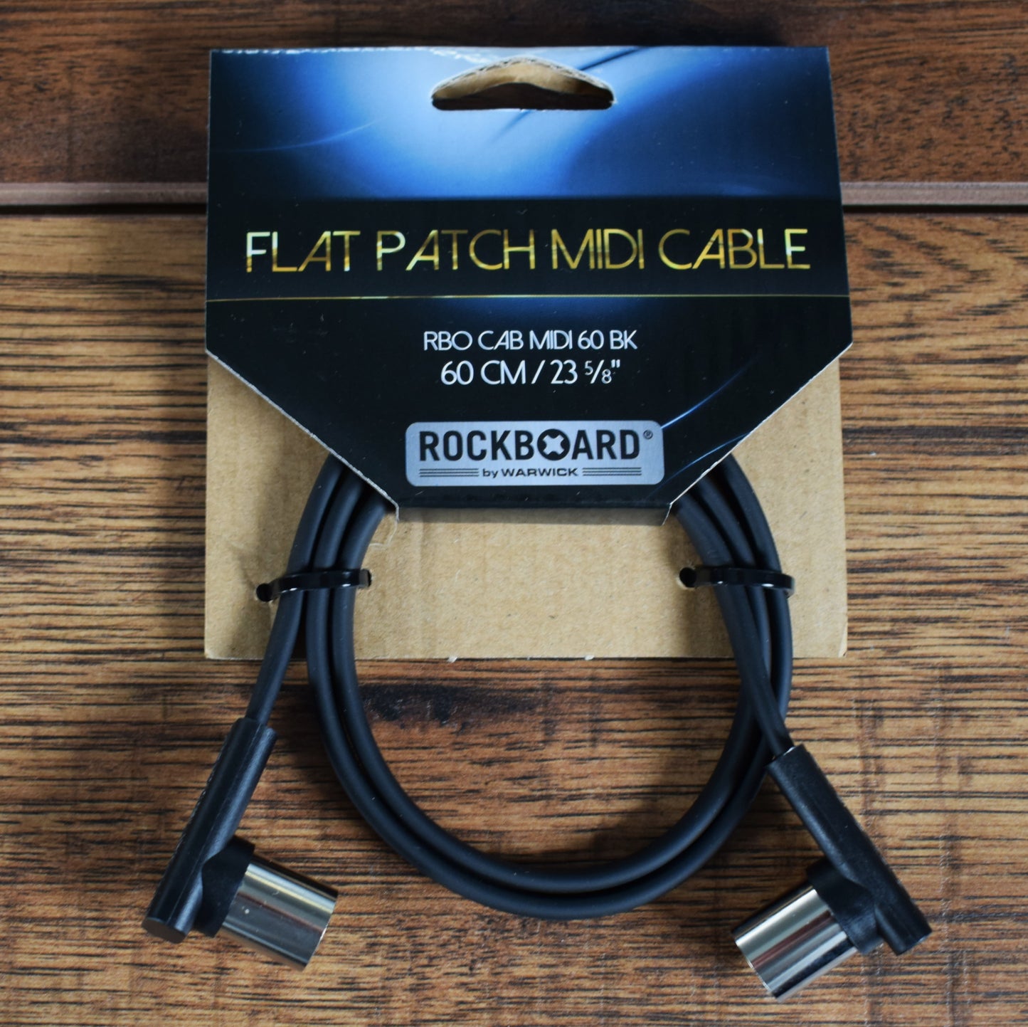 Warwick Rockboard Flat Patch MIDI Cable 23.62" Black 3 Pack MIDI 60 BK 3PK