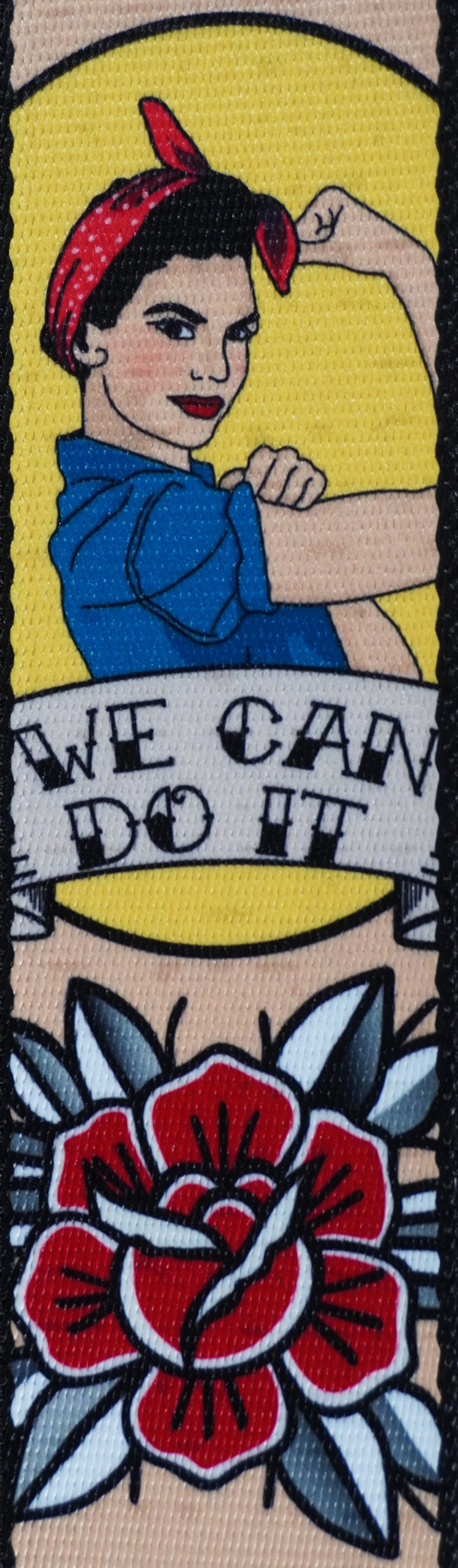 Levy's MPD2-125 2” Polyester Guitar Bass Strap with American Neo-Traditional Rosie the Riveter Motif