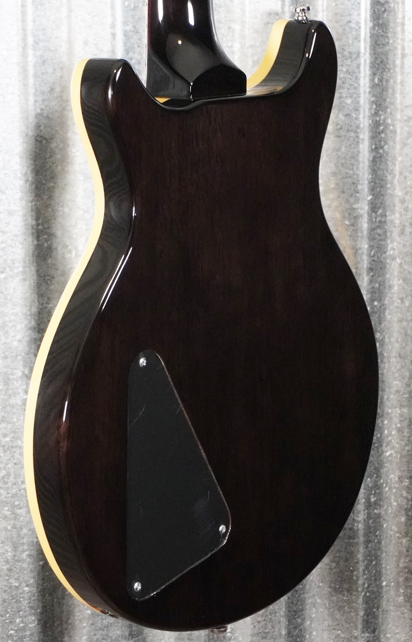 Hamer Archtop Flame Trans Black Double Cut Guitar SATF-TBK #0131